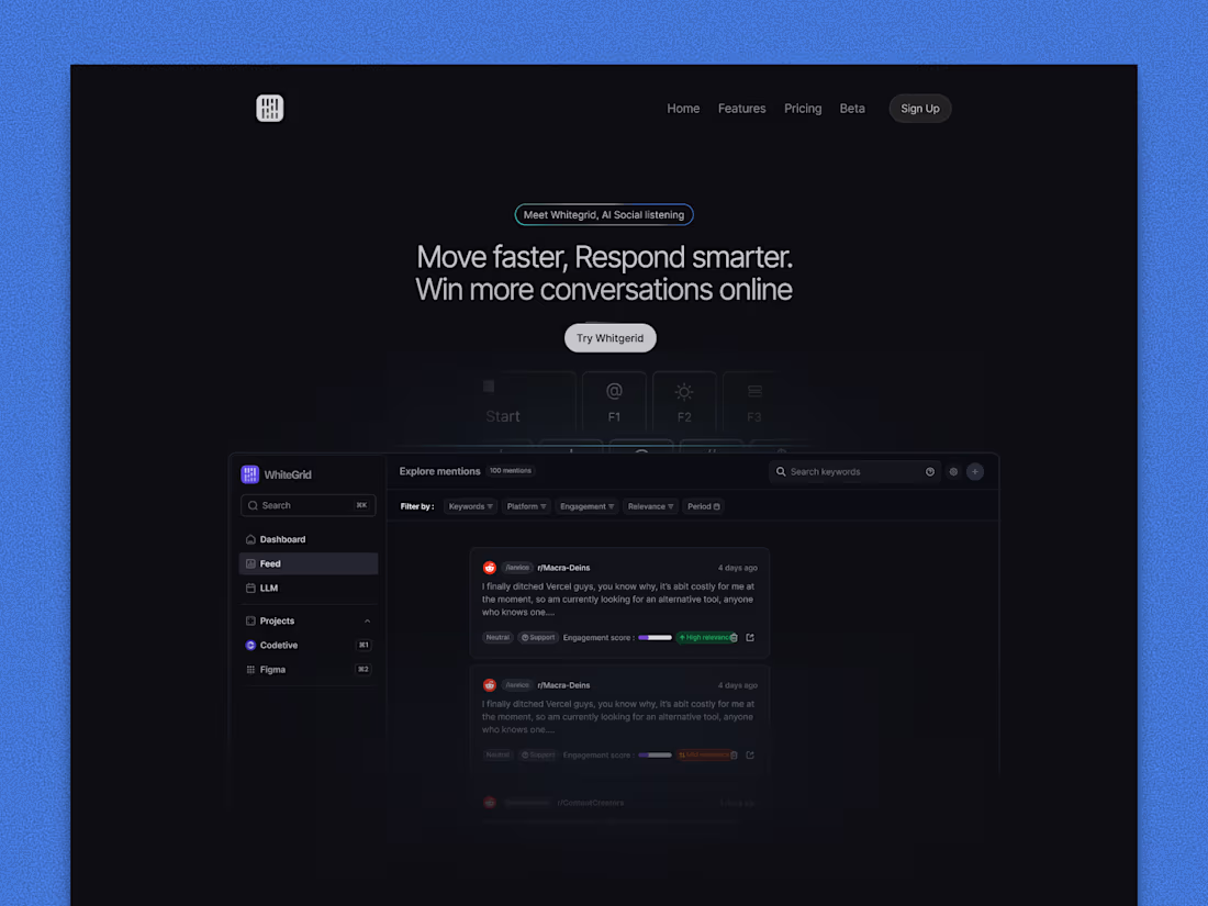 Cover image for Landing page Design for WhiteGrid