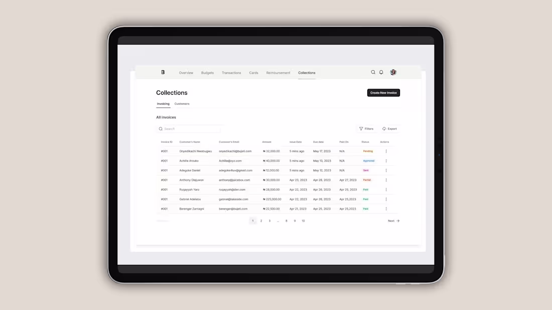 Cover image for Invoicing Feature Design for Bujeti