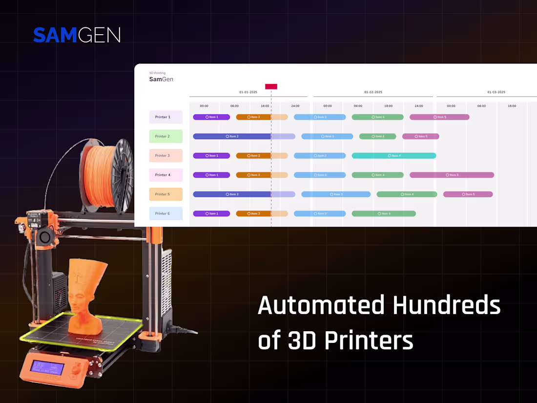Cover image for Automating a High-Volume 3D Printer Farm