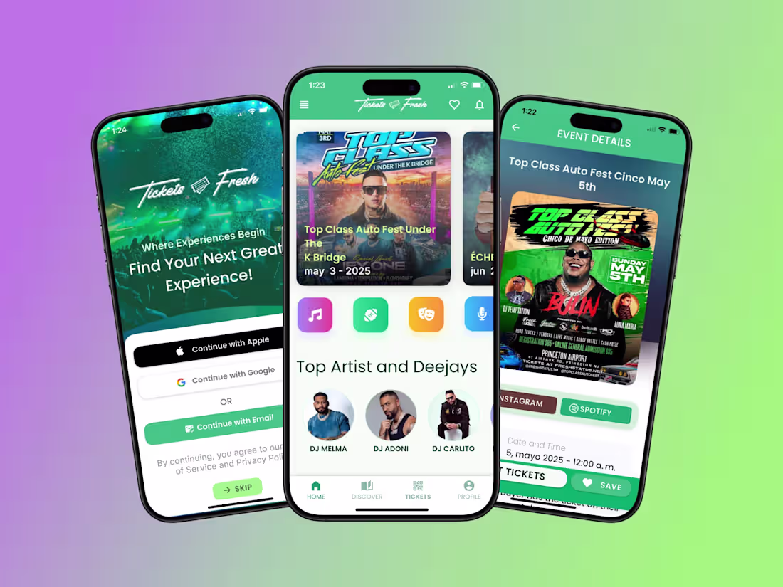 Cover image for Tickets Fresh Mobile App