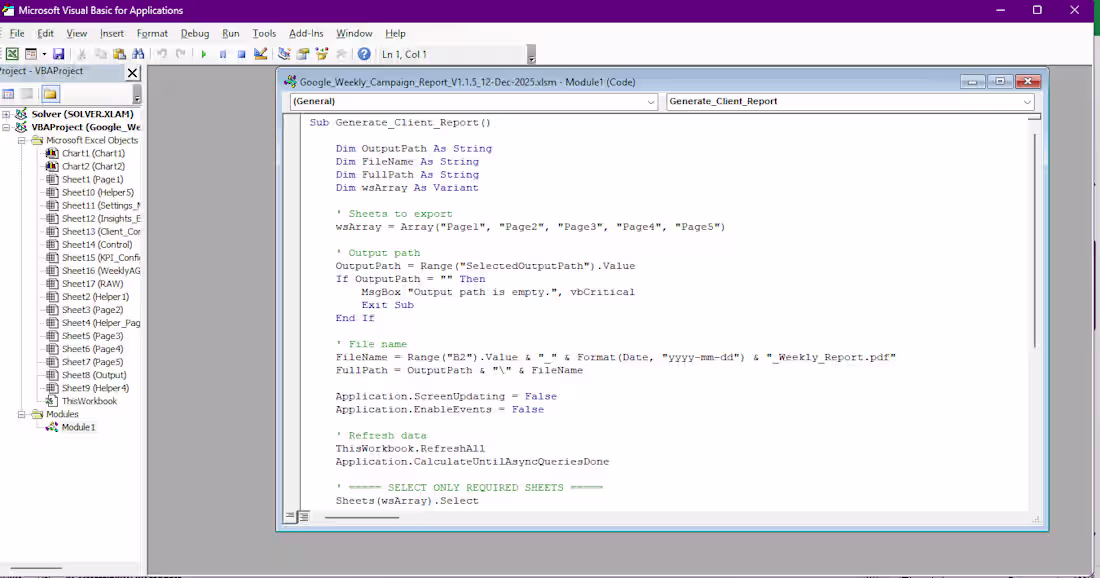 Cover image for Automated weekly reporting workflow using Excel and VBA to r...