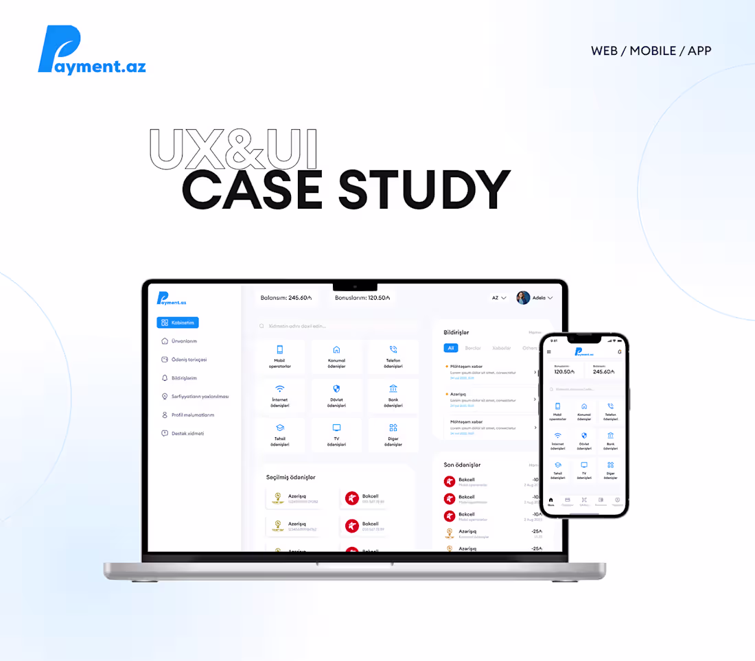 Cover image for Payment.az-UX/UI Case Study