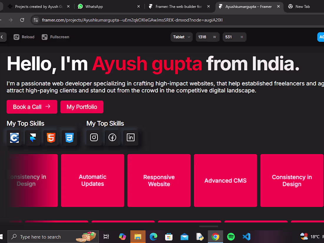 Cover image for Portfolio website