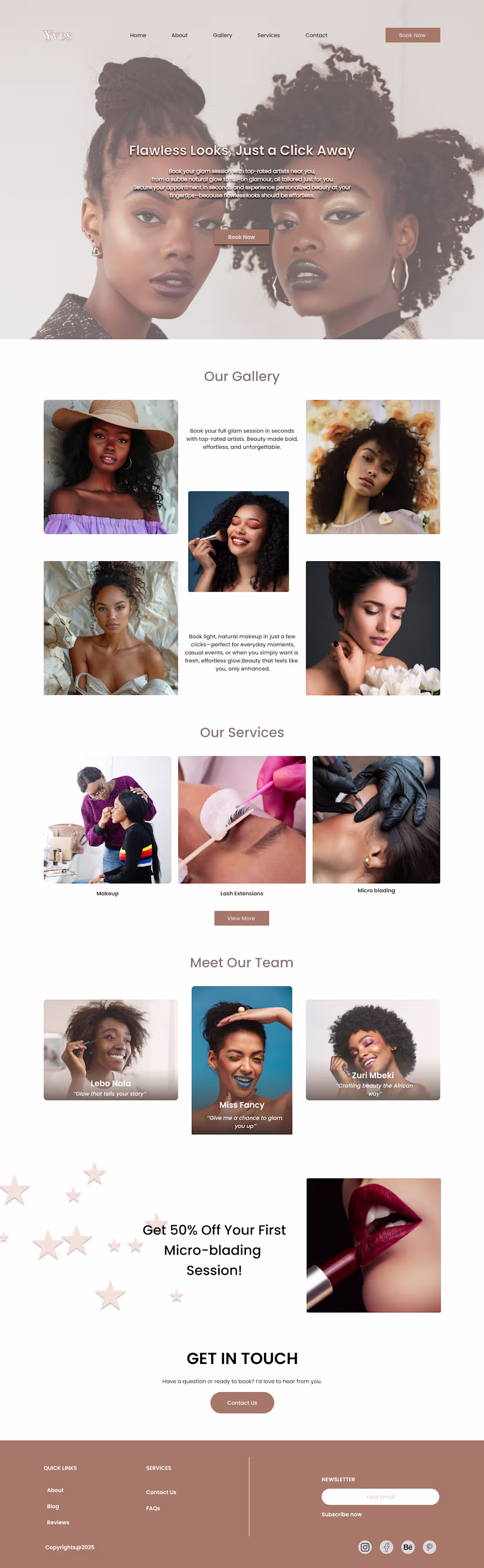 Cover image for beauty landing page