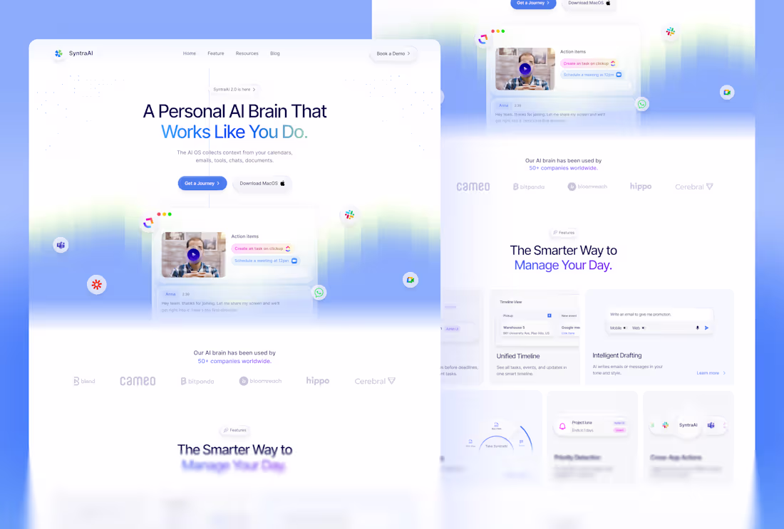 Cover image for Syntra - Landing Page Design.