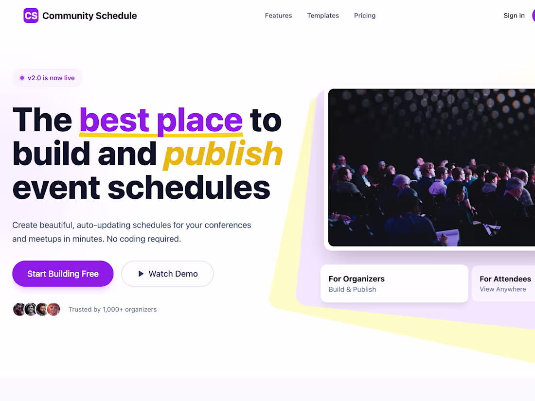Cover image for Community Schedule — Build, Brand