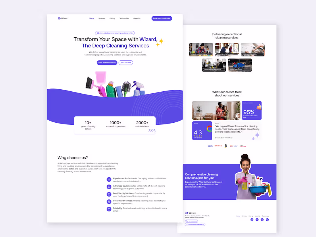 Cover image for Wizard, Deep Cleaning Services