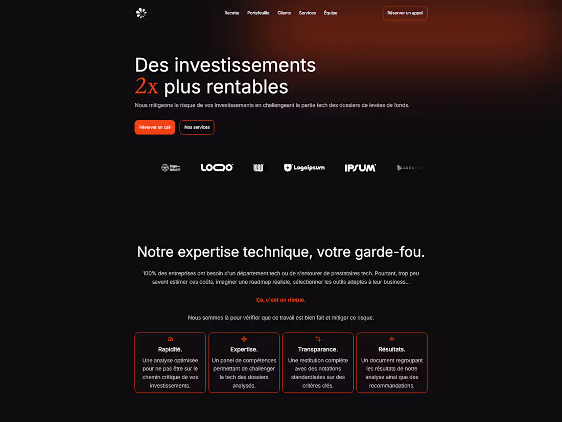 Cover image for Tech Fund Landing Page ✴️