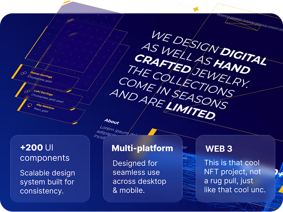 Cover image for Lithos UI Kit Design for Web3 NFT Platform