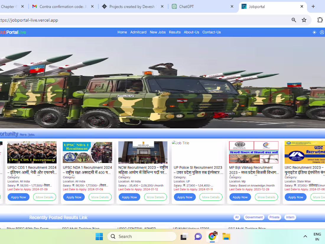 Cover image for Jobportal website for job seekers