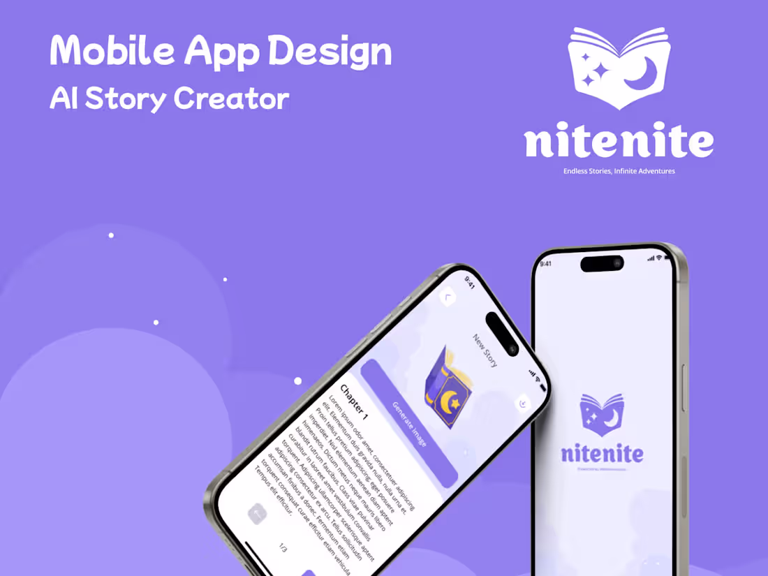 Cover image for UI/UX Design for AI-driven Story Creator App | Children's App