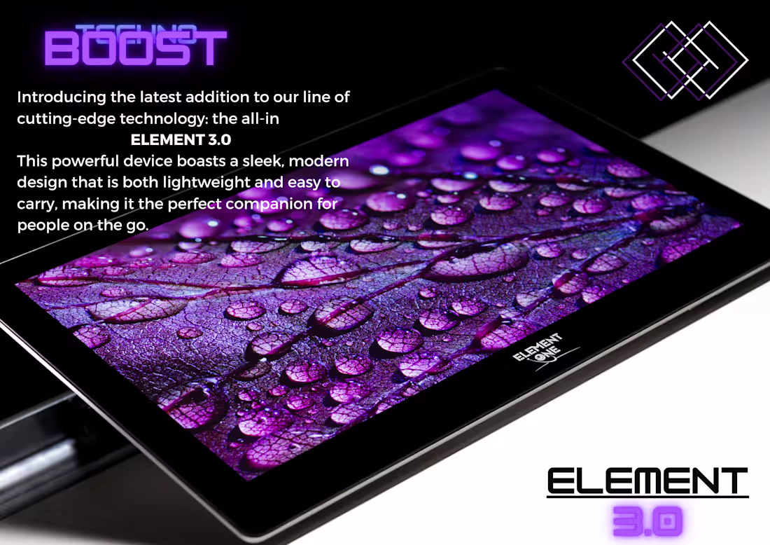 Cover image for Product description - technology example