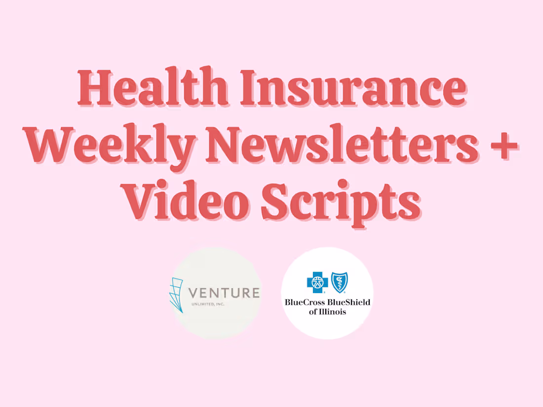 Cover image for Wellness Wednesday Newsletters and Open Enrollment Video Scripts
