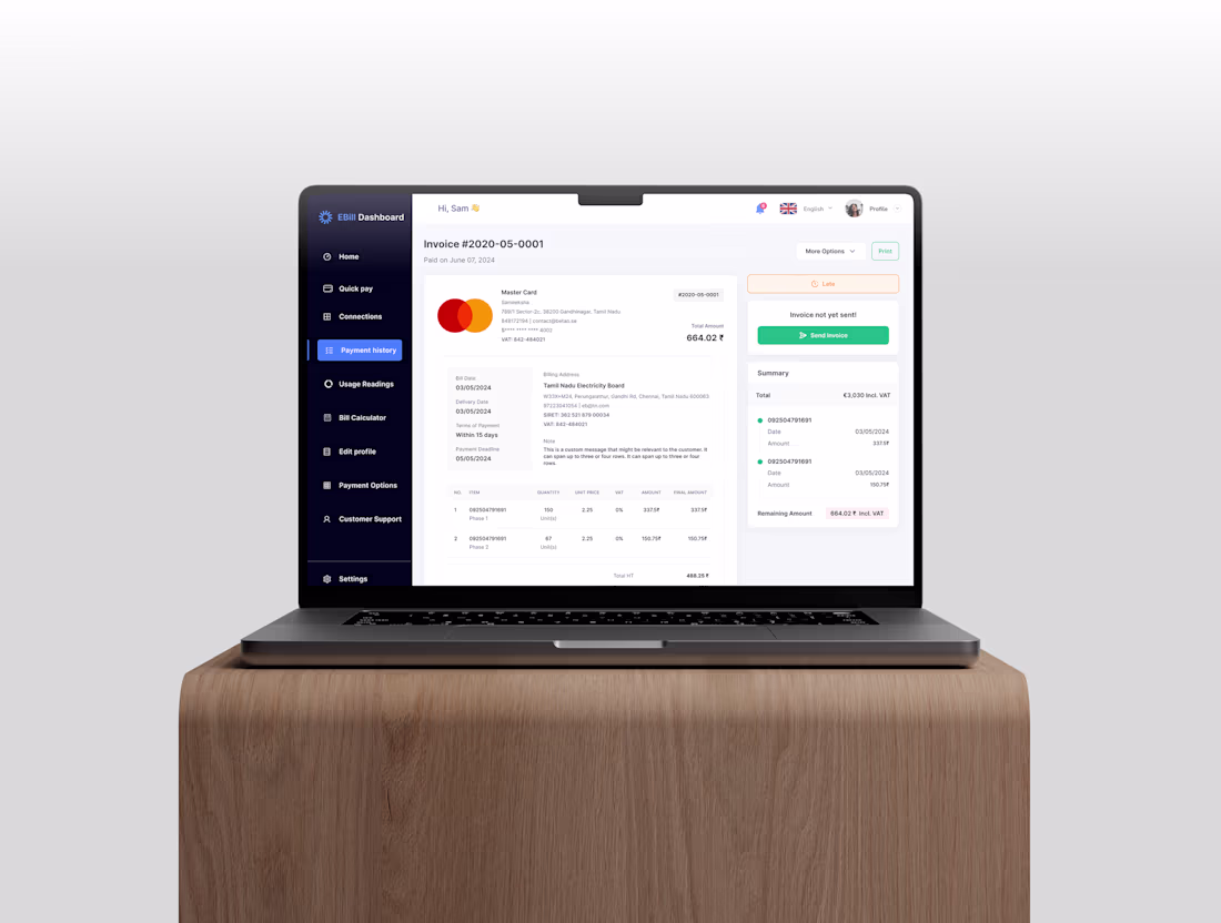 Cover image for E-BIll Dashboard