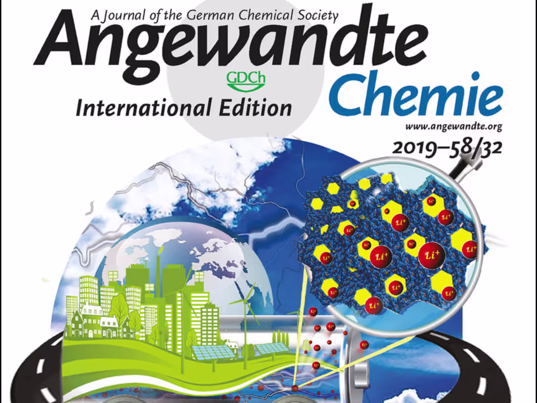 Cover image for  Scientific cover image, prestigious Angewandte Chemie Journal 