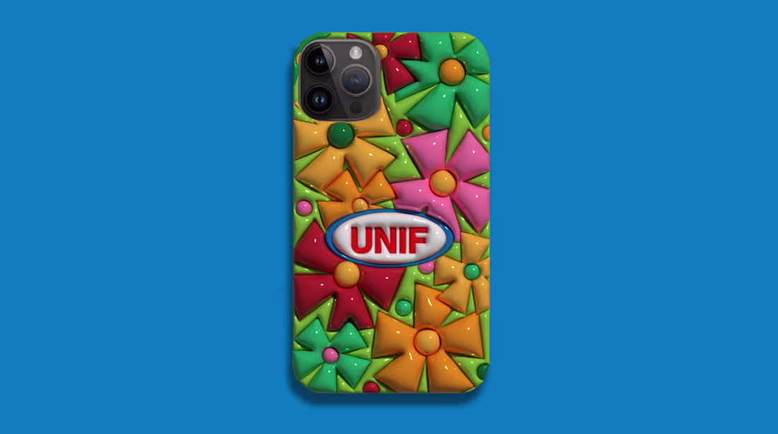Cover image for 
3D Phone Case Design for UNIF clothing brand