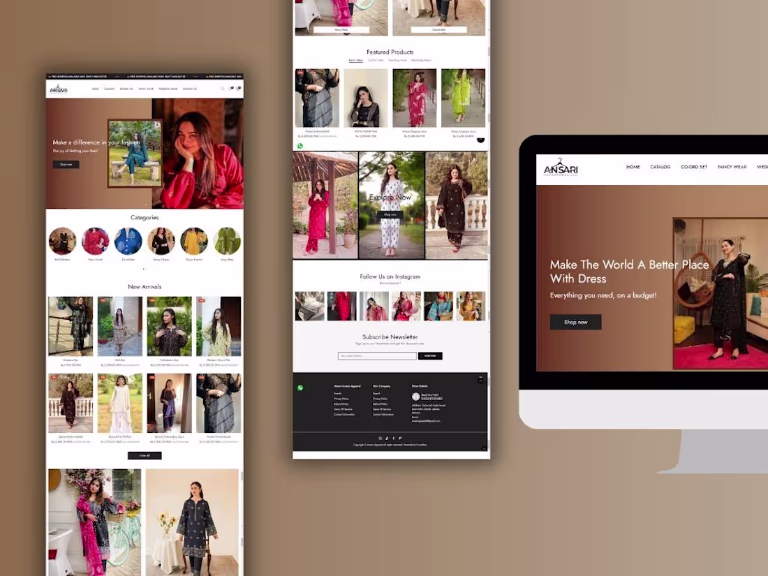 Cover image for Ansari Apparel Clothing Website