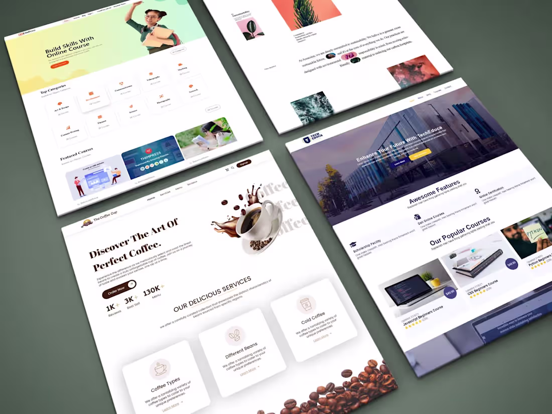 Cover image for UI/UX Design Pages for Different Platforms