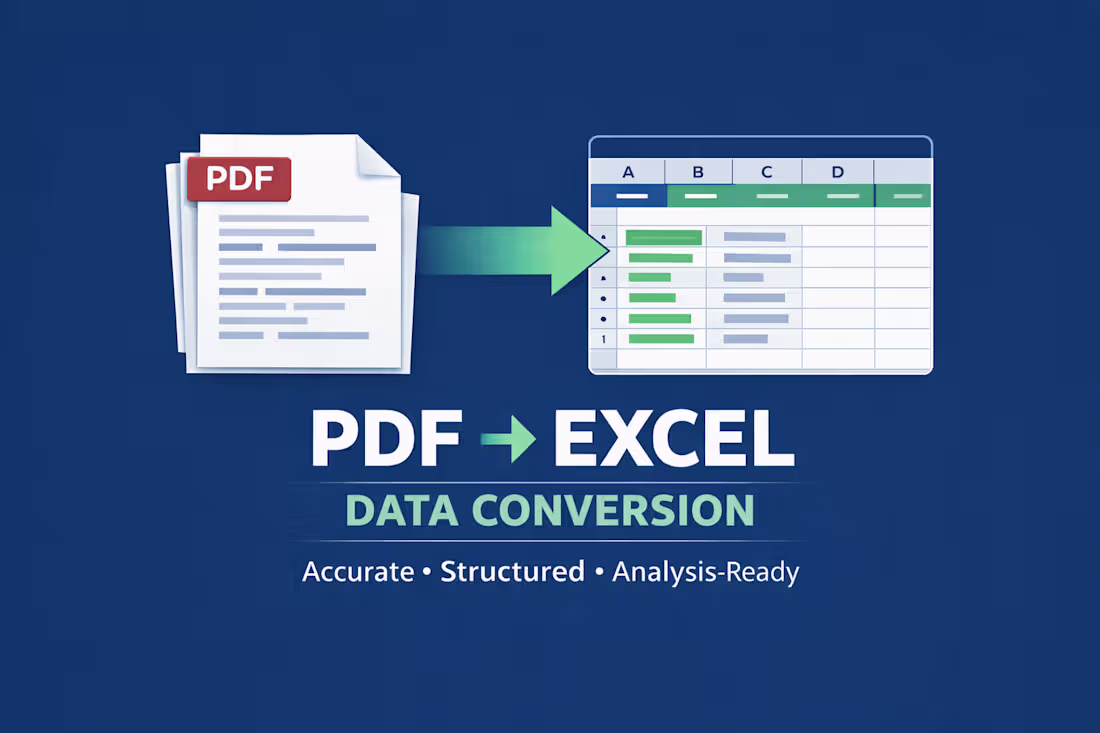 Cover image for PDF to Excel Conversion