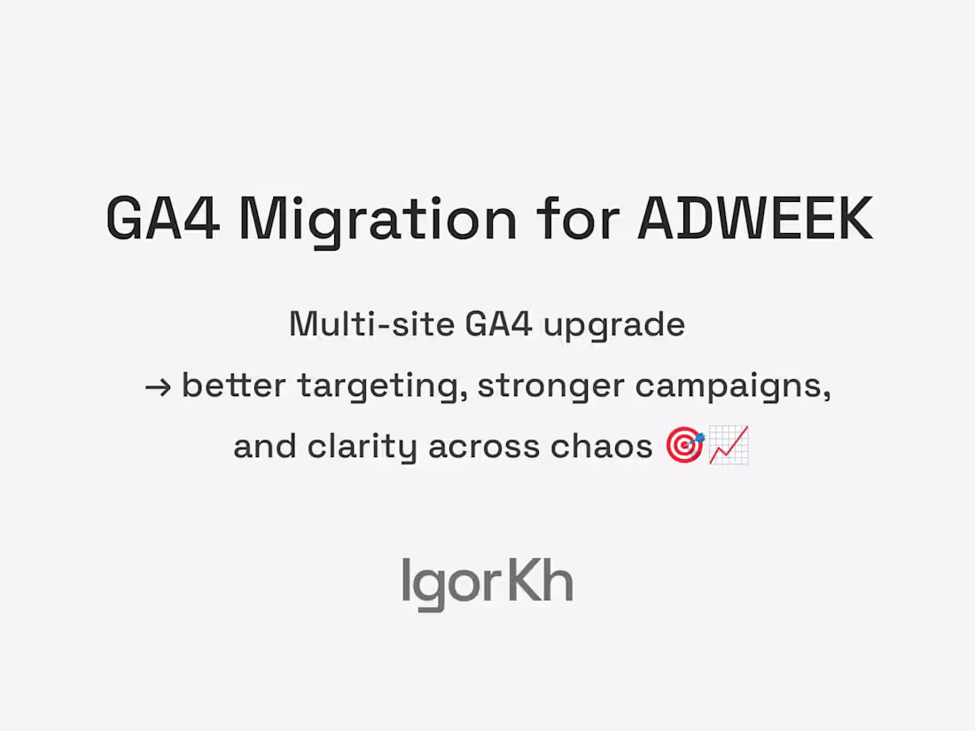 Cover image for GA4 Migration and Multi-Platform Analytics Setup