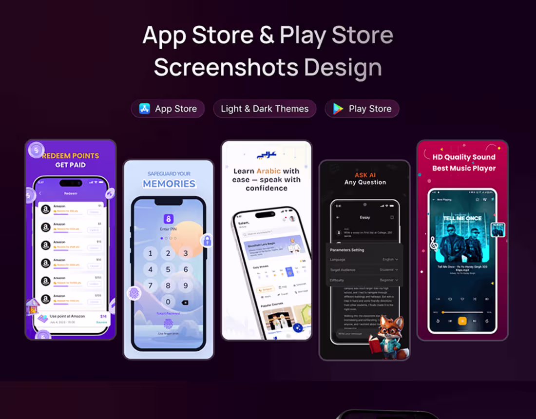 Cover image for Engaging App Store & Playstore Screenshots | Mobile App