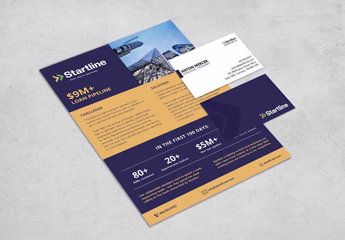 Cover image for Sales Sheet & Brand System for Startline