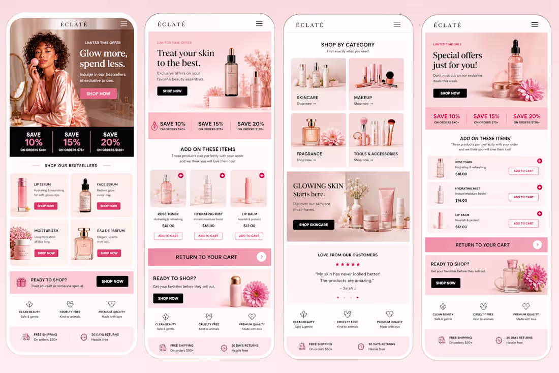 Cover image for High-Converting Beauty Email Design for E-commerce Brand