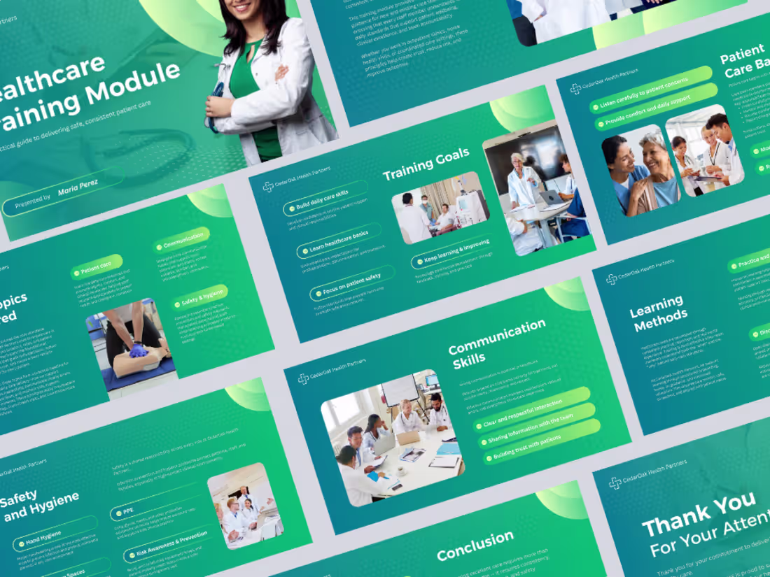 Cover image for Healthcare Training Presentation 