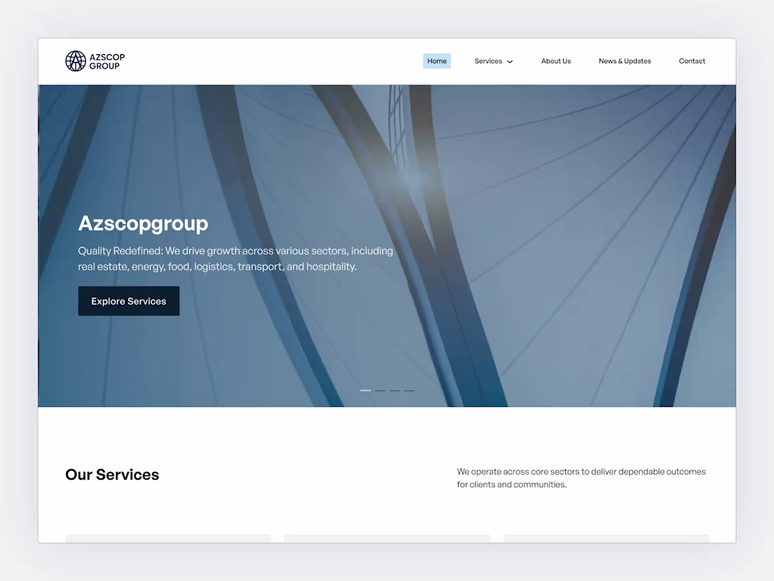 Cover image for Azscorp Group - Corporate WordPress Website Design & Build