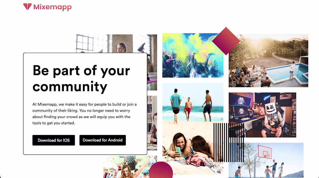 Cover image for Grew a social events startup