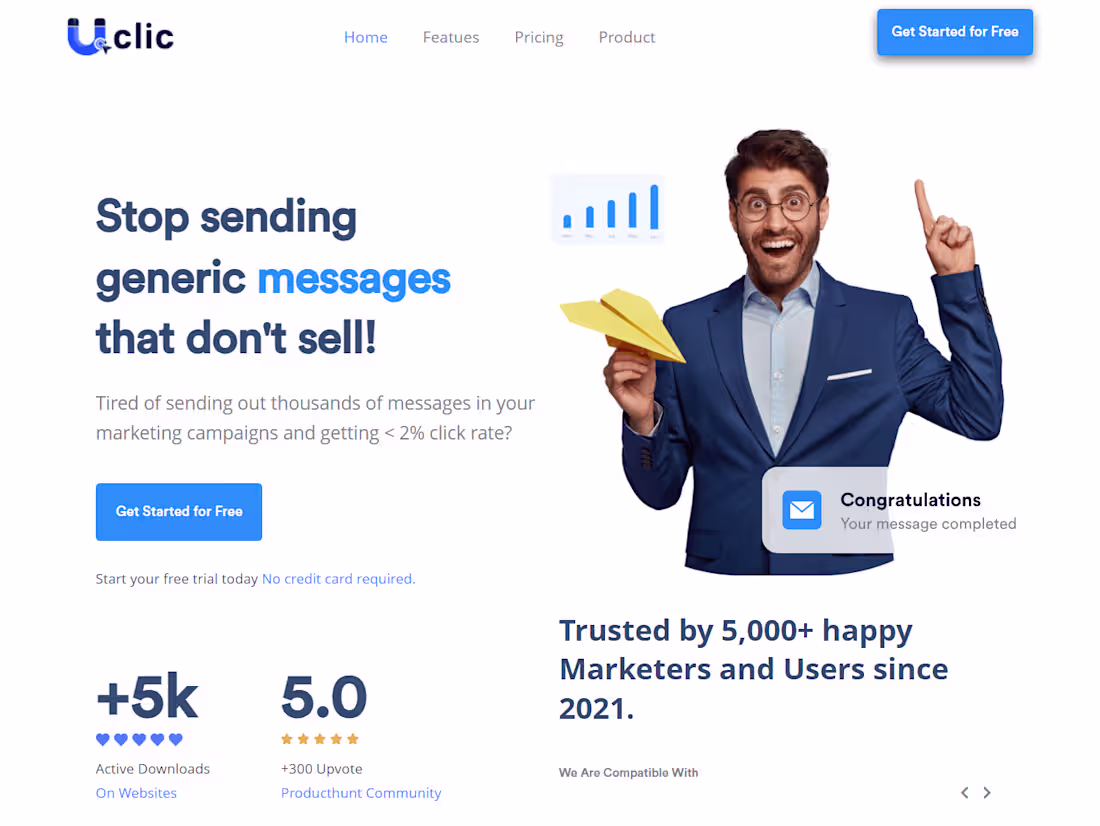Cover image for uclic.co – Stop sending generic messages that don’t sell!