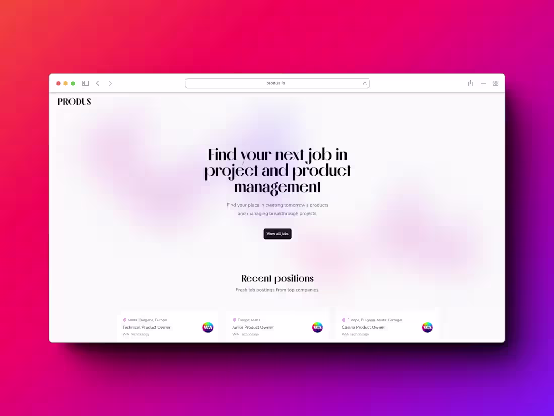 Cover image for Produs - Product Job Board with Python Web Scraper