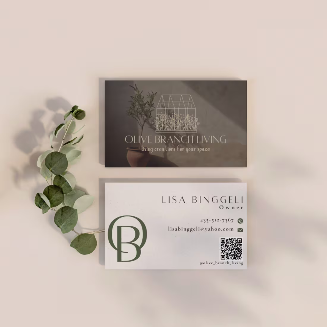 Cover image for Olive Branch Living Logo & Business Card Design