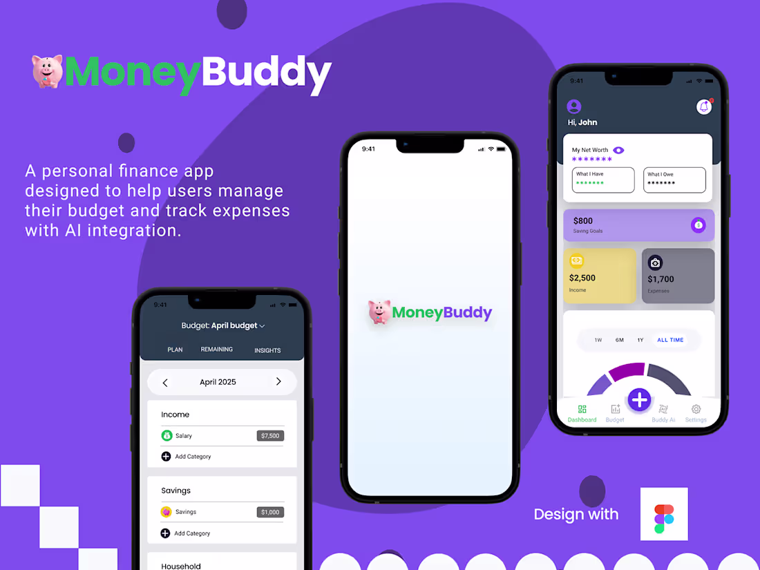 Cover image for MoneyBuddy Mobile App Design | UX/UI Case study