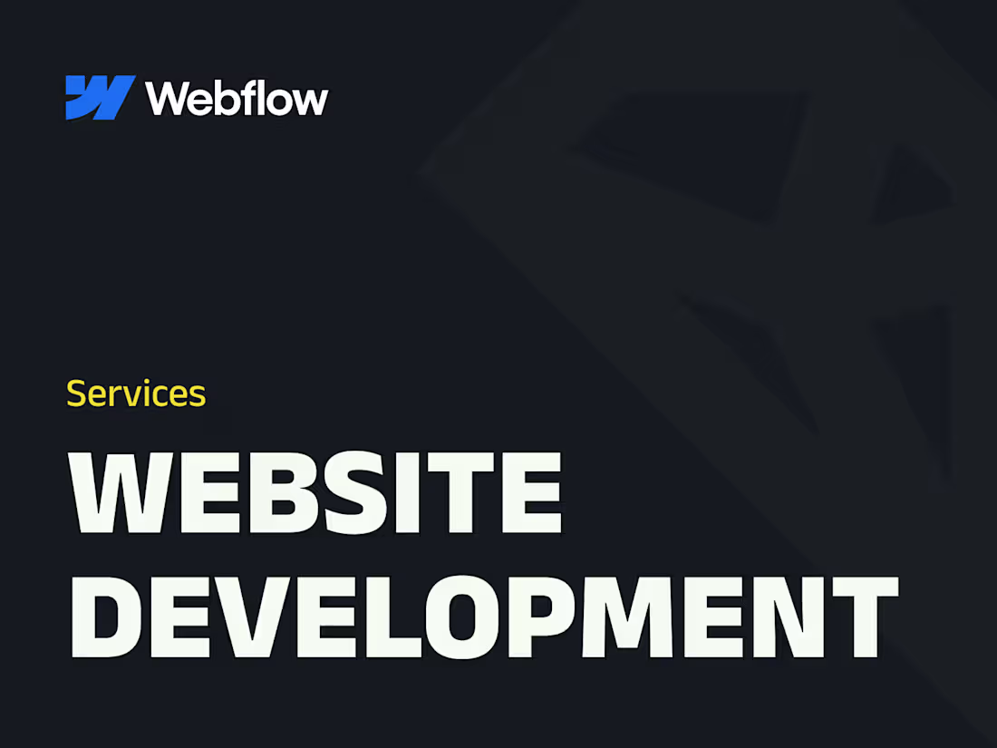 Cover image for Website Development (Webflow)