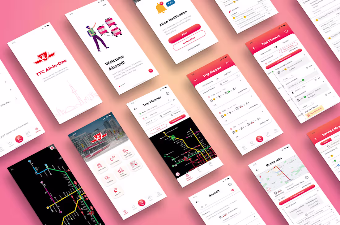 Cover image for UI/UX Case Study | All-in-one TTC Transit App