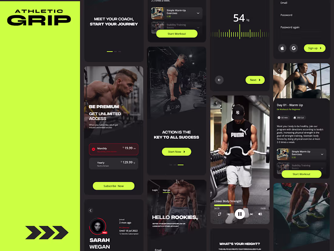 Cover image for Athletic Grip - Workout Logger & Fitness App