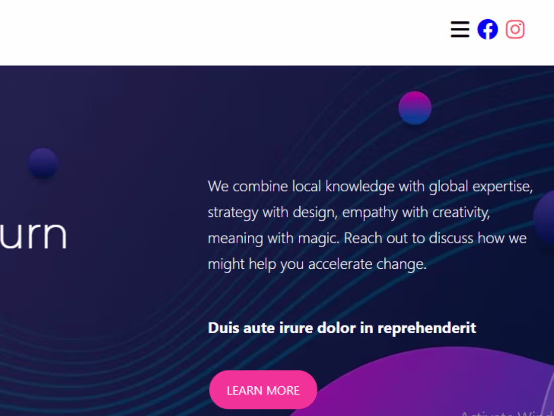 Cover image for Company website