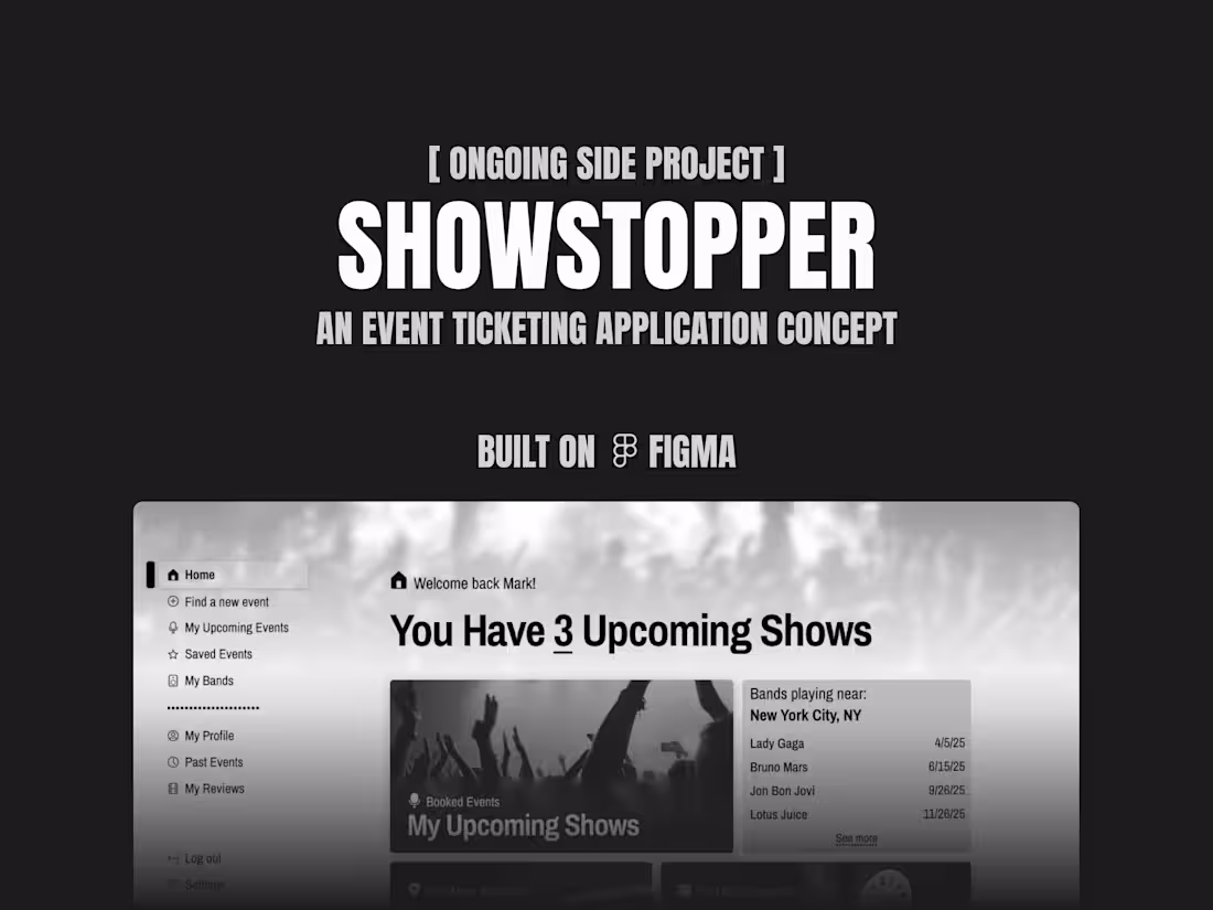 Cover image for Showstopper: An Event Ticketing Application Design Concept