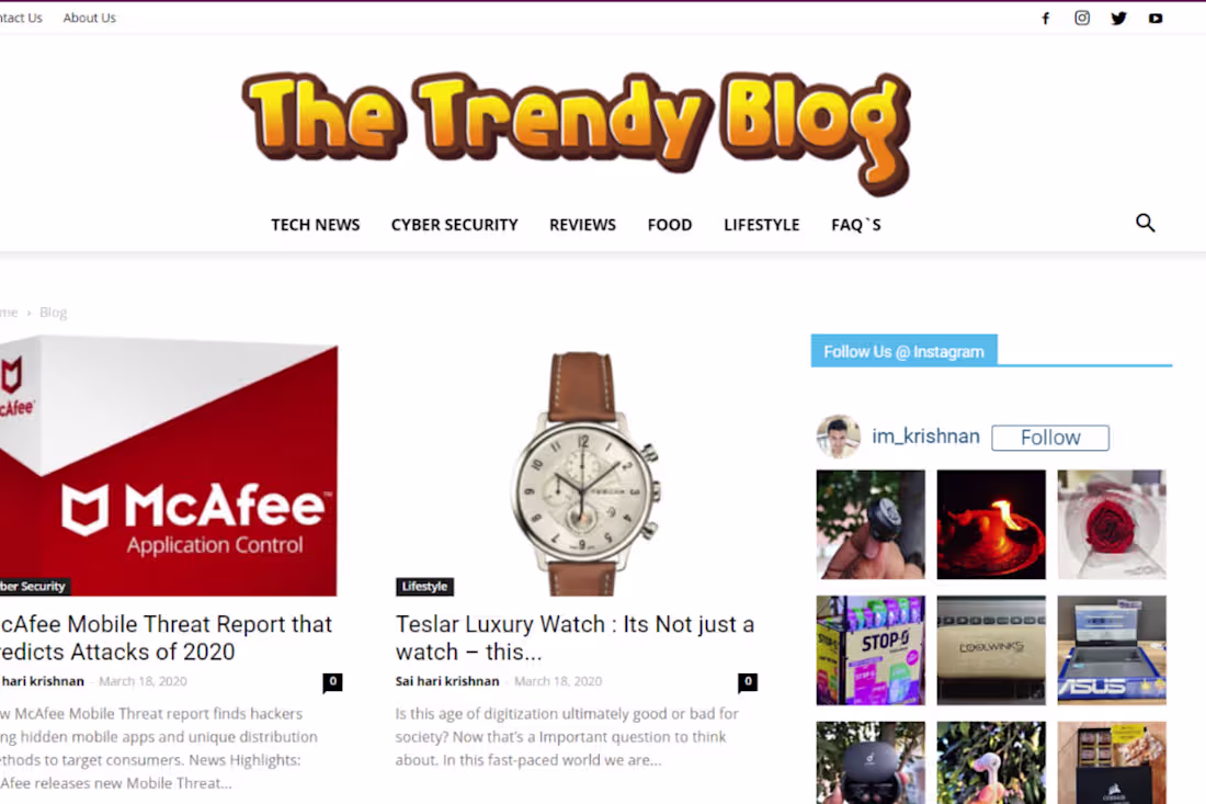 Cover image for Tech / Lifestyle Blog