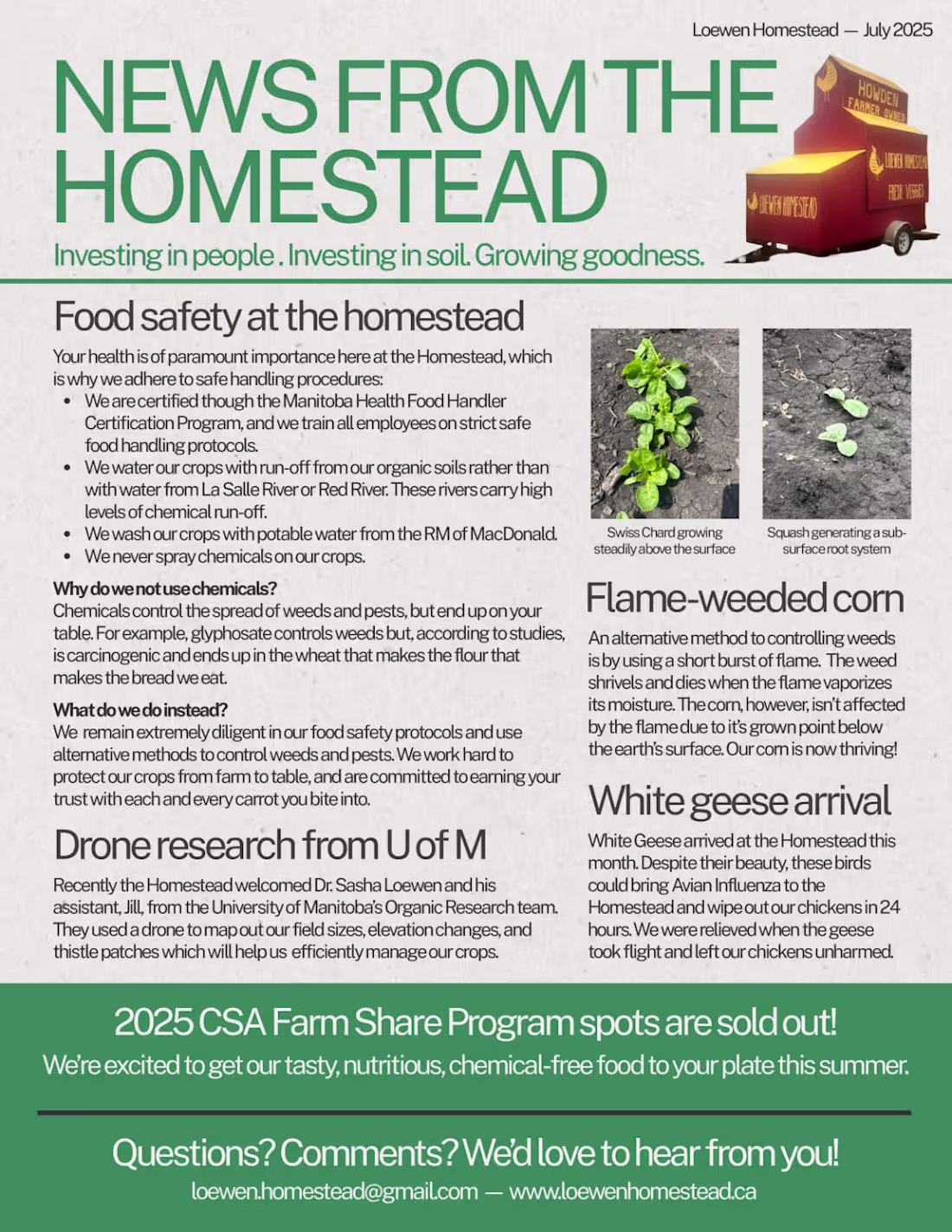 Cover image for Newsletter - News From the Homestead