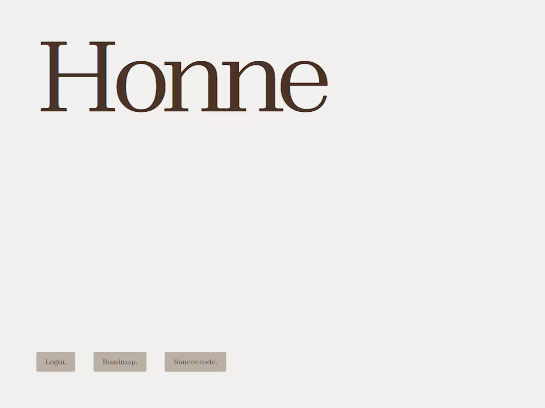 Cover image for Honne