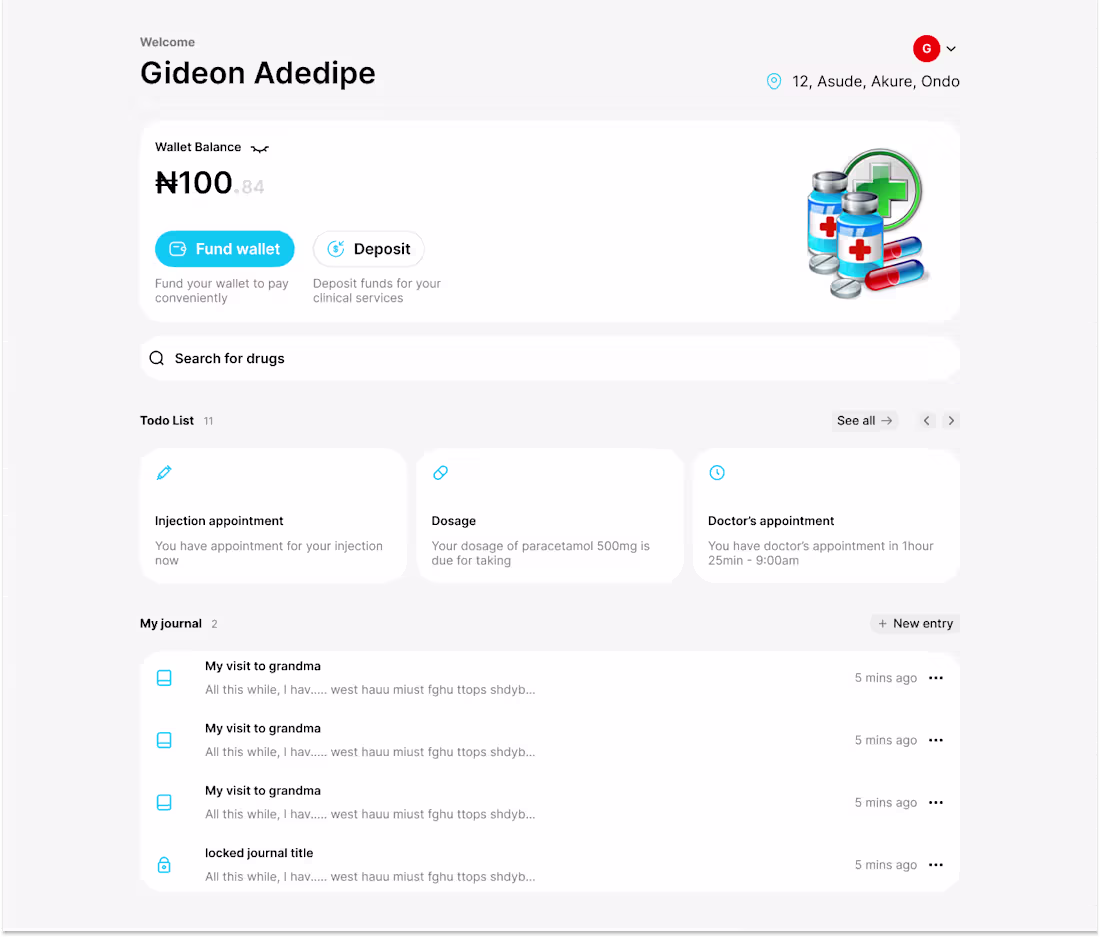 Cover image for Medical app design, UI/UX design, figma