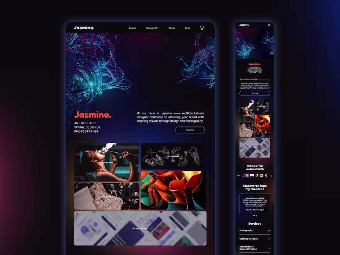 Cover image for Photographer Portfolio Website + Store