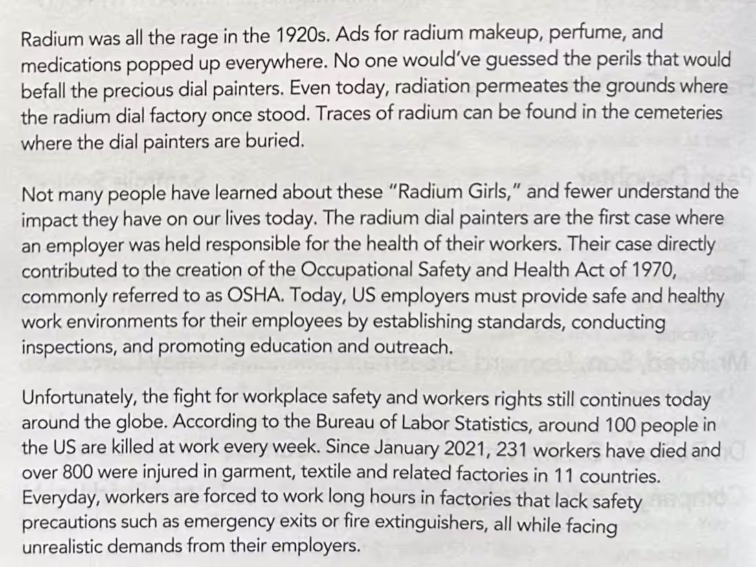 Cover image for These Shining Lives Dramaturg's Program Note