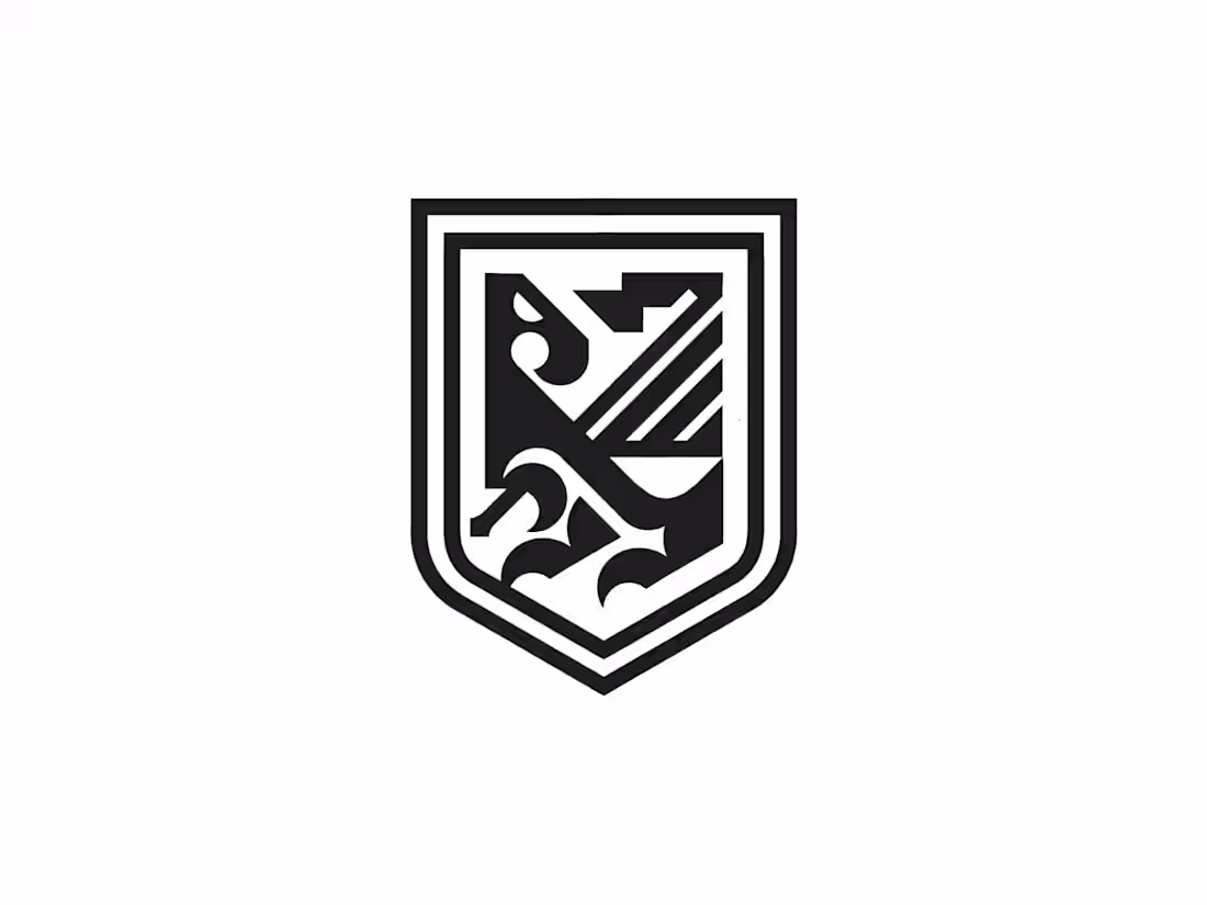 Cover image for Eagle holding flag shield heraldry logo represents honor, co...