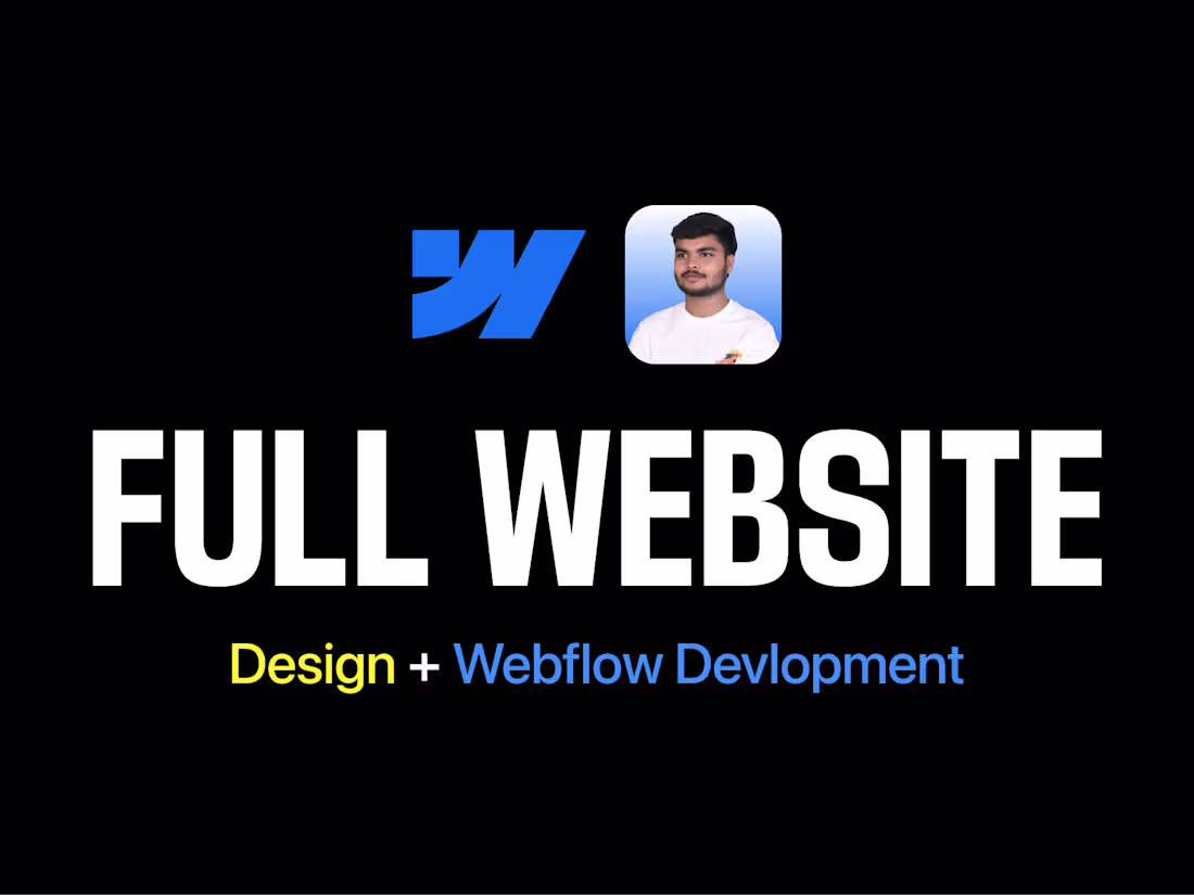 Cover image for Webflow - Entire Website: Design + Webflow Development