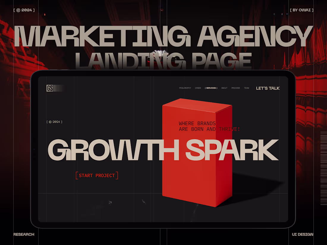 Cover image for Growth Spark - Landing Page for Marketing Agency