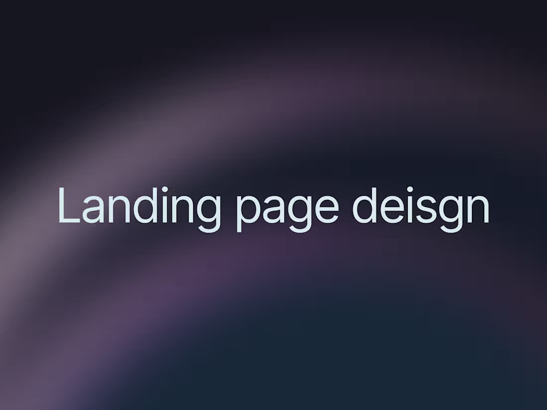 Cover image for Landing page design