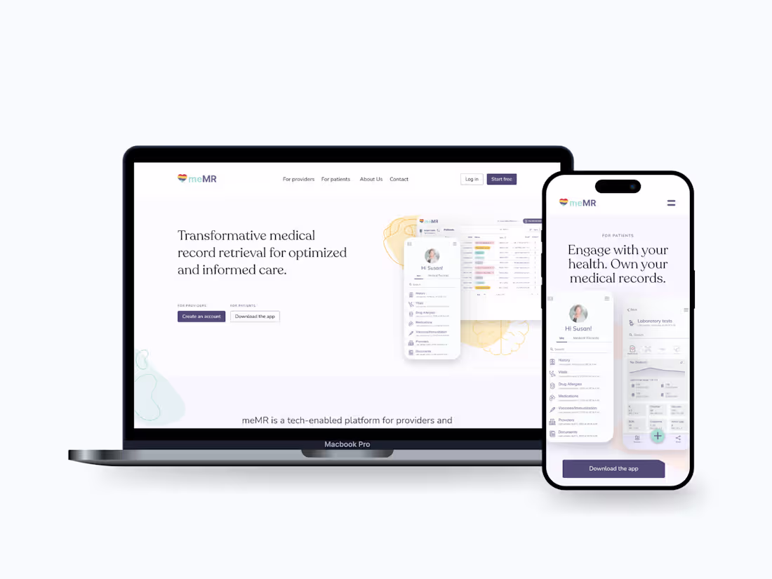 Cover image for Website Redesign for meMR